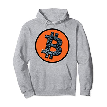 bitcoin hoodie grey image